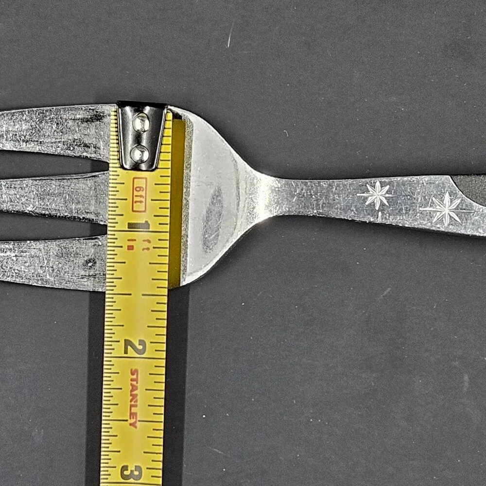 MCM Ebony Elegance MAR-CREST Atomic Starburst Cold Meat Fork Stainless Japan